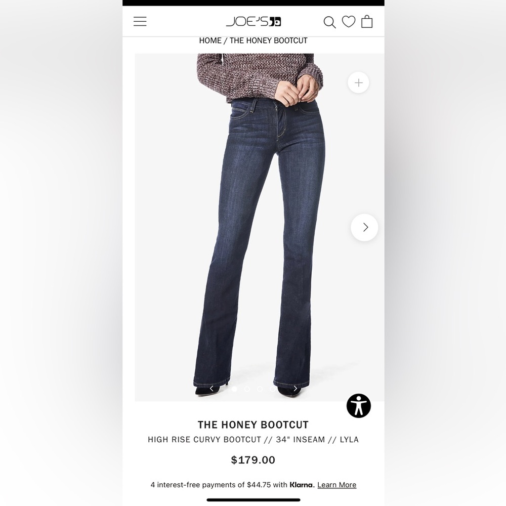 Joes jeans honey bootcut